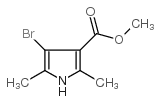 4-溴-2,5-二甲基-1H-吡咯-3-羧酸甲酯结构式