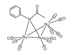HRu3(μ2-N(Ph)COMe)(CO)10 Structure