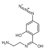 N-(2-aminoethyl)-4-azido-2-hydroxybenzamide结构式