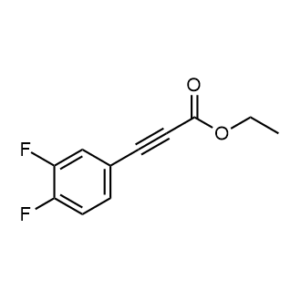 3-(3,4-二氟苯基)丙炔酸乙酯结构式