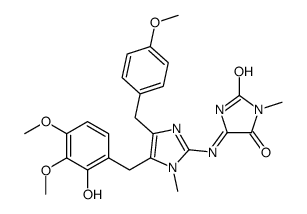 1-Methyl-4-[[1-methyl-5-(2-hydroxy-3,4-dimethoxybenzyl)-4-(4-methoxybenzyl)-1H-imidazol-2-yl]amino]-1H-imidazole-2,5-dione结构式