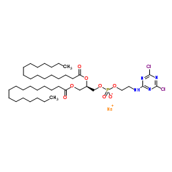 1,2-二棕榈酰基-sn-甘油-3-磷酸乙醇胺-N-(氰基)(钠盐)结构式