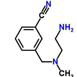3-{[(2-Aminoethyl)(methyl)amino]methyl}benzonitrile Structure