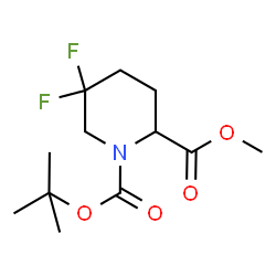 1-叔丁基 2-甲基 5,5-二氟哌啶-1,2-二羧酸酯结构式
