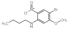 4-溴-N-丁基-5-甲氧基-2-硝基苯胺结构式