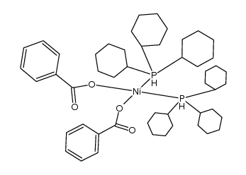 bis(benzoyloxy)bis(tricyclohexyl-l5-phosphanyl)nickel结构式