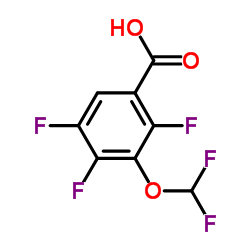 3-二氟甲氧基-2,4,5-三氟苯甲酸结构式