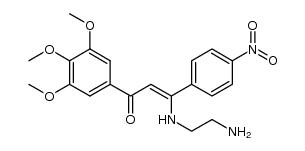 3-(2-aminoethylamino)-3-(4-nitrophenyl)-1-(3,4,5-trimethoxyphenyl)prop-2-en-1-one Structure