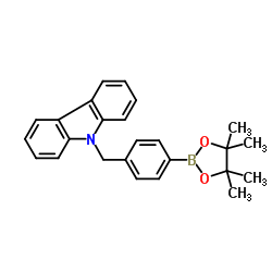 4-(9-咔唑基甲基)苯硼酸频哪醇酯结构式