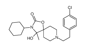 8-[2-(4-chlorophenyl)ethyl]-3-cyclohexyl-4-hydroxy-4-methyl-1-oxa-3,8-diazaspiro[4.5]decan-2-one结构式