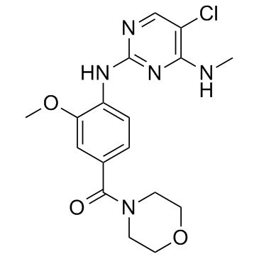 [4-[[5-氯-4-(甲基氨基)-2-嘧啶基]氨基]-3-甲氧基苯基]-4-吗啉基甲酮结构式