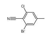 2-bromo-6-chloro-4-methylbenzonitrile结构式
