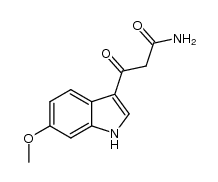 3-(6-methoxy-1H-indol-3-yl)-3-oxopropanamide结构式
