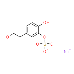 Hydroxy tyrosol 3-sulfate sodium salt Structure