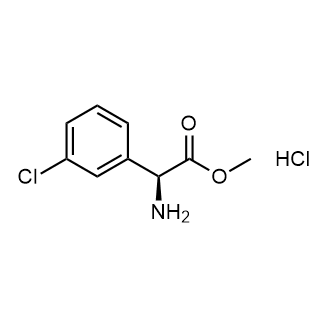 (S)-甲基 2-氨基-2-(3-氯苯基)乙酸盐酸盐结构式