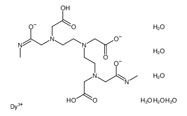 2-[bis[2-[carboxylatomethyl-[2-(methylamino)-2-oxoethyl]amino]ethyl]amino]acetate,dysprosium(3+),hexahydrate结构式