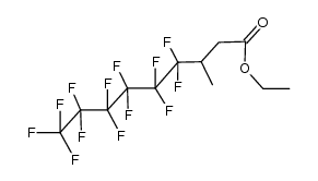 Ethyl 3-methyl-4,4,5,5,6,6,7,7,8,8,9,9,9-tridecafluorononanoate结构式