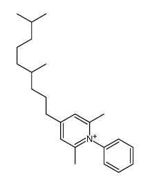 4-(4,8-dimethylnonyl)-2,6-dimethyl-1-phenylpyridin-1-ium结构式