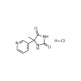 5-Methyl-5-(3-pyridinyl)-2,4-imidazolidinedione hydrochloride (1:1) Structure