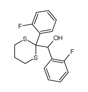 2-(2-fluorophenyl)-2-(α-hydroxy-2-fluorobenzyl)-1,3-dithiane结构式