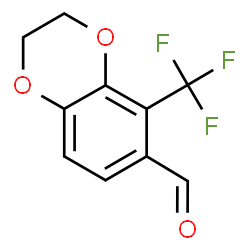 5-(Trifluoromethyl)-2,3-dihydrobenzo[b][1,4]dioxine-6-carbaldehyde Structure