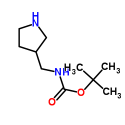 3-Boc-氨甲基吡咯烷结构式