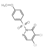 4,5-dichloro-2-(4-methoxyphenyl)sulfonylpyridazin-3-one Structure