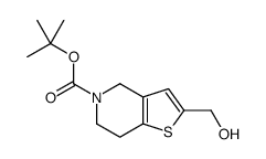 2-(羟基甲基)-6,7-二氢噻吩并[3,2-c]吡啶-5(4H)-羧酸叔丁酯结构式