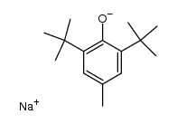 2,6-di-tert-butyl-4-methylphenol, sodium salt Structure