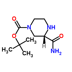 (S)-1-boc-哌嗪-3-酰胺结构式