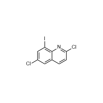 2,6-二氯-8-碘喹啉结构式