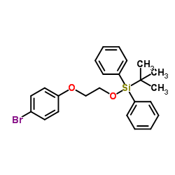 [2-(4-Bromophenoxy)ethoxy](2-methyl-2-propanyl)diphenylsilane结构式