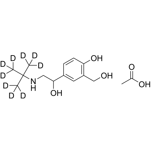 沙丁胺醇-d9结构式