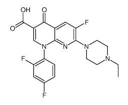 1-(2,4-二氟苯基)-7-(4-乙基哌嗪-1-基)-6-氟-4-氧代-1,4-二氢-1,8-萘啶-3-羧酸结构式