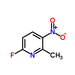 2-氟-6-甲基-5-硝基吡啶结构式