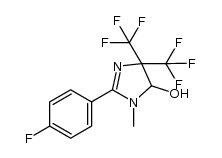 2-(4-fluorophenyl)-1-methyl-4,4-bis(trifluoromethyl)-4,5-dihydro-1H-imidazol-5-ol结构式