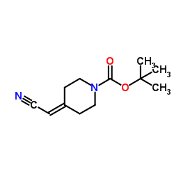 4-(氰基亚甲基)哌啶-1-羧酸叔丁酯结构式