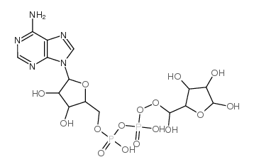 [5-(6-aminopurin-9-yl)-3,4-dihydroxyoxolan-2-yl]methyl [hydroxy-[(3,4,5-trihydroxyoxolan-2-yl)methoxy]phosphoryl] hydrogen phosphate Structure