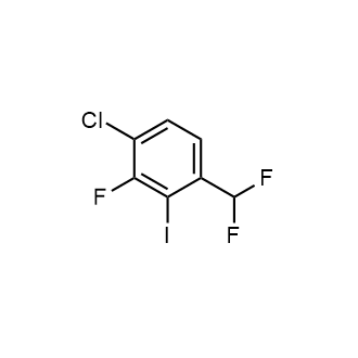 1-Chloro-4-(difluoromethyl)-2-fluoro-3-iodobenzene Structure