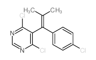 4,6-dichloro-5-[1-(4-chlorophenyl)-2-methyl-prop-1-enyl]pyrimidine Structure