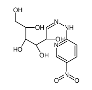 (2R,3R,4R,5S,6E)-6-[(5-nitropyridin-2-yl)hydrazinylidene]hexane-1,2,3,4,5-pentol结构式
