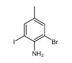2-溴-6-碘-4-甲基苯胺结构式