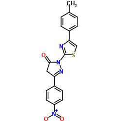 2-[4-(4-Methylphenyl)-1,3-thiazol-2-yl]-5-(4-nitrophenyl)-2,4-dihydro-3H-pyrazol-3-one Structure