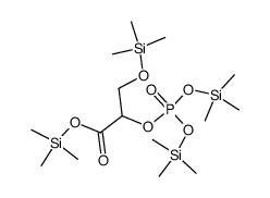 Bis(trimethylsilyloxy)phosphinyloxy(trimethylsilyloxymethyl)acetic acid trimethylsilyl ester structure