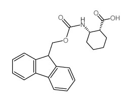 (1R,2S)-2-(((9H-芴-9-基)甲氧基)羰基)氨基)环己羧酸结构式