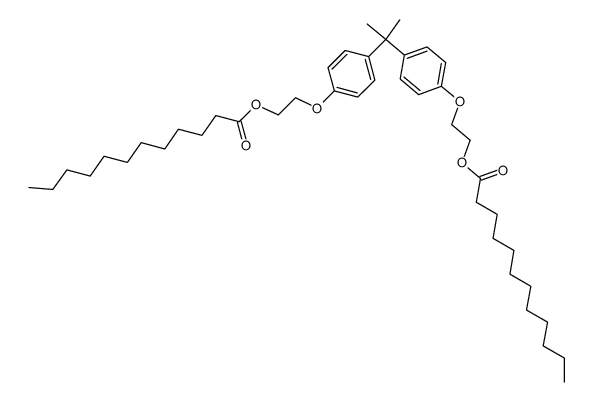 十二烷酸(1-甲基亚乙基)双(4,1-亚苯基氧-2,1-亚乙基)酯结构式