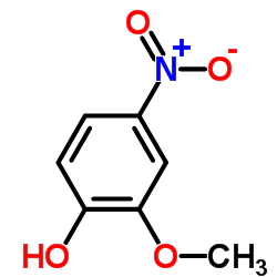 2-甲氧基-4-硝基苯酚结构式