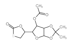 a-D-Glucofuranose,1,2-O-(1-methylethylidene)-6-thio-, cyclic 5,6-carbonate 3-acetate (9CI)结构式