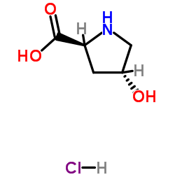 (4R)-4-Hydroxy-L-proline hydrochloride (1:1) structure