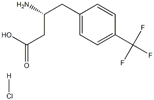 (R)-3-Amino-4-(4-trifluoromethylphenyl)-butyric acid-HCl Structure
